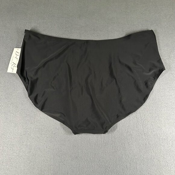 Del Raya Bikini Bottom Womens 24W Black Pull On Swim‎ Suit Bottoms 1 Piece NWT - Picture 8 of 10